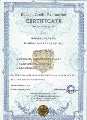 الصين Cangzhou Hangxin Flange Co.,Limited الشهادات